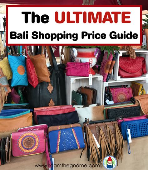 shopping in bali price guide